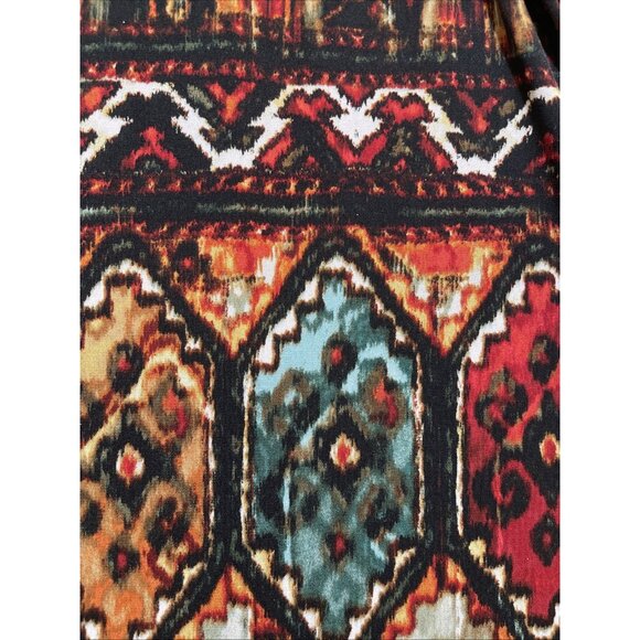 Karen Kane Multi-color Stretch Jersey Sleeveless Border Print Dress Women Sz Sm - Picture 4 of 16